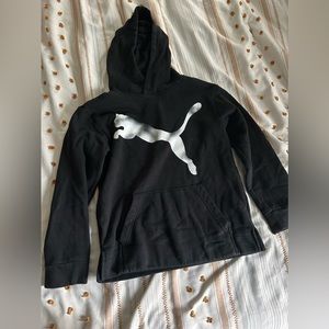 Kids black and white Puma hoodie